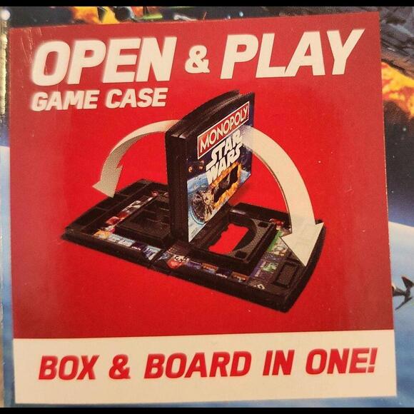 Star Wars Monopoly Open & Play Case Edition‎ Box & Board In One - Picture 3 of 3